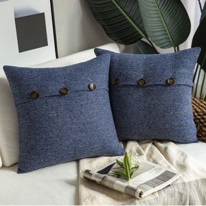 24x24 2pk Navy Blue Farmhouse Pillow Covers